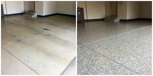 concrete epoxy floor before and after