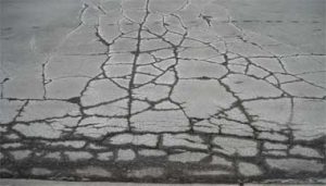 Cracks caused by overloading