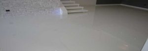 white epoxy flooring