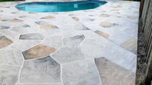 16 stamped concrete pool deck resurfacing